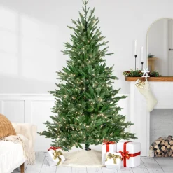 Hot Real Touch™ Pre-Lit Medium Grande Spruce Artificial Christmas Tree - 6' - Clear Lights Pre-Lit