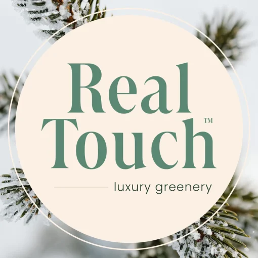 Clearance Real Touch™? Pre-lit Snow Valley Pine Artificial Christmas Garland - 9' x 10" - Clear Lights Frosted & Flocked