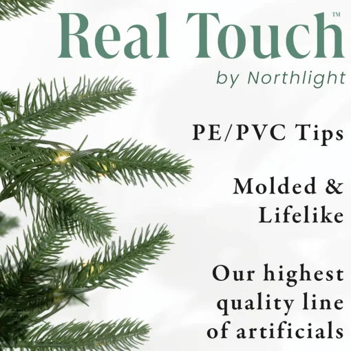 Clearance Real Touch™? Pre-lit Snow Valley Pine Artificial Christmas Garland - 9' x 10" - Clear Lights Frosted & Flocked