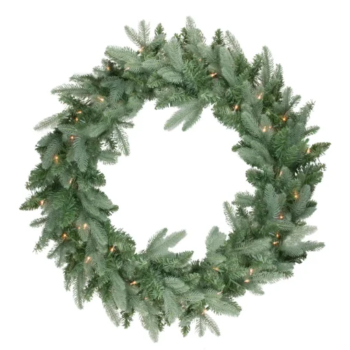 Discount Real Touch™? Pre-Lit Washington Frasier Fir Artificial Christmas Wreath - 36" - Clear Lights Pre Lit