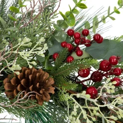Sale Real Touch™? Roses and Berries Artificial Christmas Wreath - 30