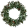 Real Touch™? Snow Valley Pine Artificial Christmas Wreath - Unlit- 24" Pre Decorated