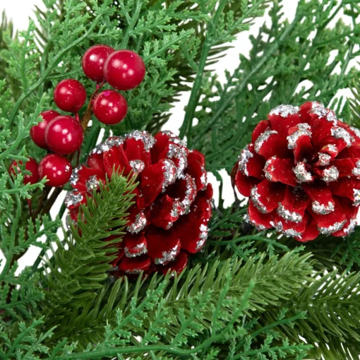 Clearance Real Touch™? Wind River Fir with Glittered Pinecones Artificial Christmas Wreath - 24" - Unlit Unlit