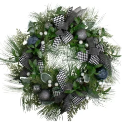 Hot Real Touch™ Winter Foliage and Berries Artificial Christmas Wreath - 24" - Unlit Pre Decorated