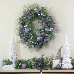 Hot Real Touch™ Winter Foliage and Berries Artificial Christmas Wreath - 24" - Unlit Pre Decorated