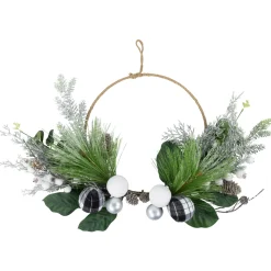 Online Real Touch™? Winter Greenery with Pinecones Artificial Christmas Wreath - 18" - Unlit Pre Decorated