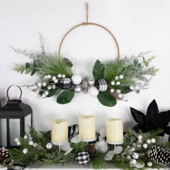 Online Real Touch™? Winter Greenery with Pinecones Artificial Christmas Wreath - 18" - Unlit Pre Decorated