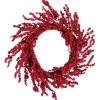 Sale Red and Burgundy Berry Artificial Christmas Wreath, 22-Inch Unlit Unlit