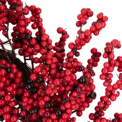 Sale Red and Burgundy Berry Artificial Christmas Wreath, 22-Inch Unlit Unlit