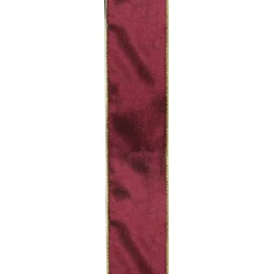 Online Red and Gold Wired Christmas Craft Ribbon 2.5" x 10 Yards Ribbons & Bows