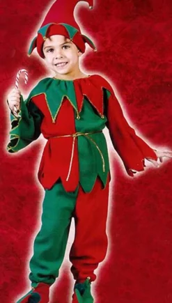 Best Red and Green Elf Plush Unisex Child Christmas Costume - Large Costumes
