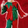 New Red and Green Fun Elf Plush Unisex Child Christmas Costume - Medium Costumes