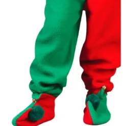 New Red and Green Fun Elf Plush Unisex Child Christmas Costume - Medium Costumes