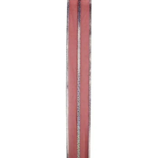Sale Red and Silver Striped Christmas Wired Craft Ribbon 2.5" x 10 Yards Ribbons & Bows