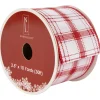 Best Red and White Plaid Wired Craft Christmas Ribbon 2.5" x 10 Yards Ribbons & Bows