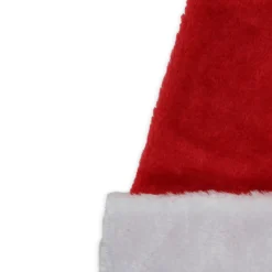 Red and White Plush Unisex Adult Christmas Santa Hat Costume Accessory - Small Costumes
