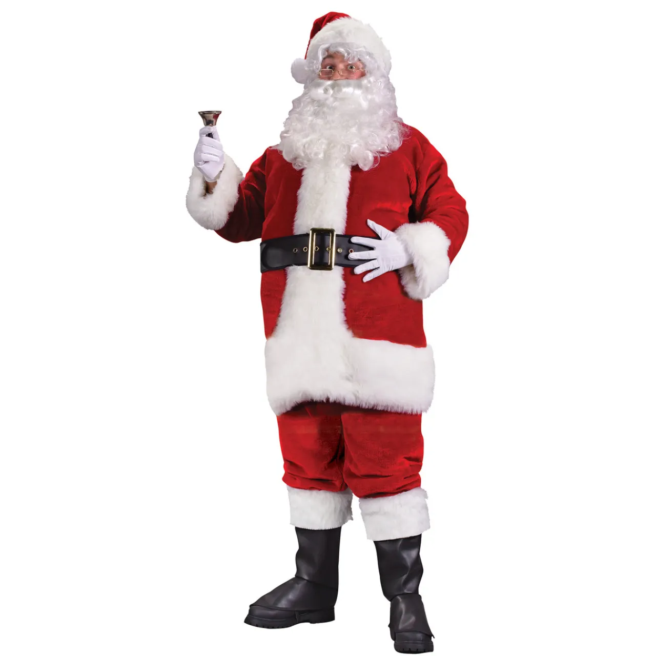 Best Red and White Regency Plush Santa Claus Men Christmas Costume Suit - XL Costumes