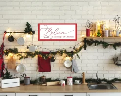 Clearance Red Believe in the Magic of Christmas 11.5