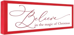 Clearance Red Believe in the Magic of Christmas 11.5