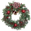 Sale Red Bells and Mixed Foliage Artificial Christmas Wreath, 30-Inch, Unlit Unlit
