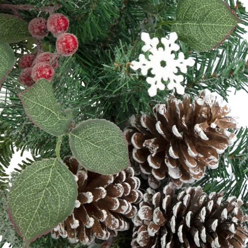 Sale Red Bells and Mixed Foliage Artificial Christmas Wreath, 30-Inch, Unlit Unlit