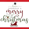 Best Red Have Yourself a Merry Little Christmas 14.5" x 16.5" Framed Christmas Wall Decor Sign Poster in a Red Wooden Frame with UV Acrylic and Hangers Wall