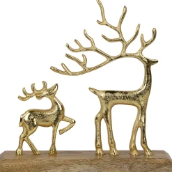 New Reindeer and Fawn Metal Christmas Figure - 10.25