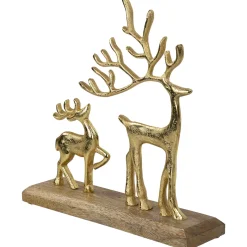 New Reindeer and Fawn Metal Christmas Figure - 10.25