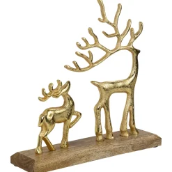 New Reindeer and Fawn Metal Christmas Figure - 10.25