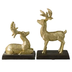 Reindeer Glittered Christmas Stocking Holders - 8.5