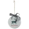 Online Reindeer "Merry Christmas" Disc Ornament - 4.5" Animals