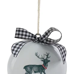 Online Reindeer "Merry Christmas" Disc Ornament - 4.5" Animals