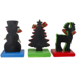 Outlet Reindeer, Tree, and Snowman Chalkboard Christmas Stocking Holders - 7