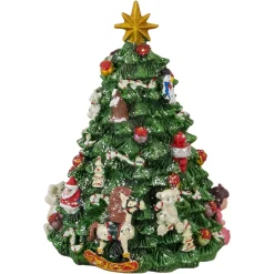 Hot Rotating Christmas Tree Music Box with Santa - 5.5
