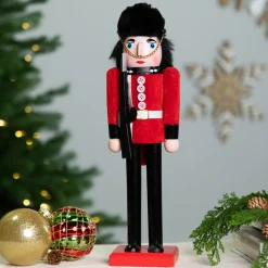 Royal Guard Christmas Nutcracker Figure - 14" - Red and Black Nutcrackers