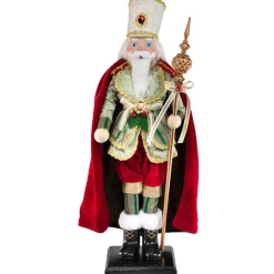 Hot Royal King with Scepter Christmas Figure - 22" - Red and Green People