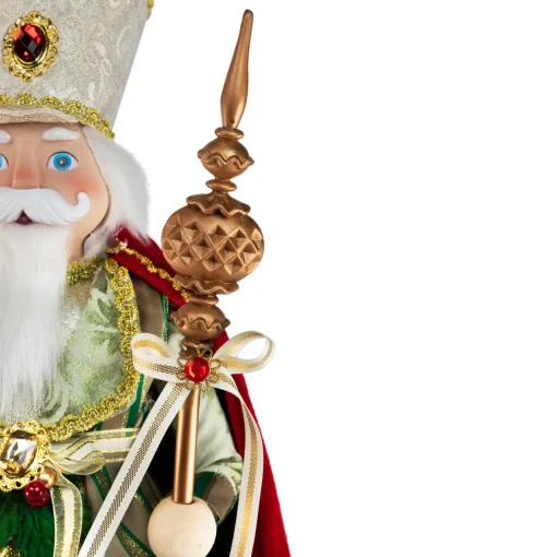 Hot Royal King with Scepter Christmas Figure - 22" - Red and Green People