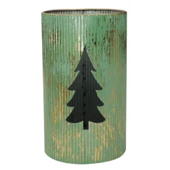 New Rustic Christmas Tree Candle Lanterns - 12