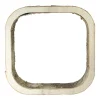 Rustic Square Wood Bark Decoration - 13.5" - Ivory and Brown Novelty