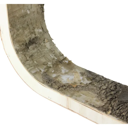 Rustic Square Wood Bark Decoration - 13.5" - Ivory and Brown Novelty
