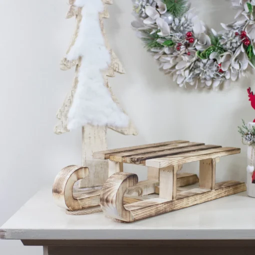 Outlet Rustic Wooden Sleigh with Twine Rope Christmas Wall Decoration - 16" Sleighs