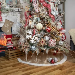 Outlet Rustic Wooden Sleigh with Twine Rope Christmas Wall Decoration - 16