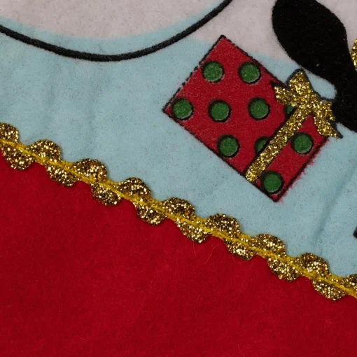 Online Santa and Snowman Christmas Stocking - 19" - Red and White Stockings