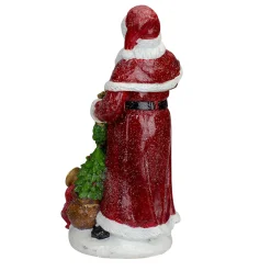 Outlet Santa Claus with Gift Sack and a Nice and Naughty List Christmas Figurine - 11.5