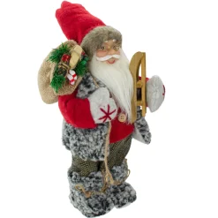 Discount Santa Claus with Presents and Sled Standing Christmas Figure - 12