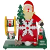 Online Santa Claus Wonderland Christmas Musical Decoration - 9.5" - Red and Green Animated & Musical
