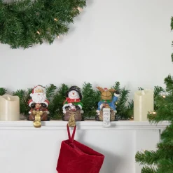 Santa, Snowman and Reindeer Christmas Stocking Holders - 5.25" - Set of 3 Stocking Holders