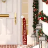 Santa Stop Here Christmas Hat Porch Sign - 35" Wall