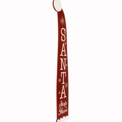 Santa Stop Here Christmas Hat Porch Sign - 35