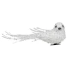 Sequined Bird Christmas Clip-on Ornament - 7.5" - White Animals